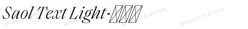 Saol Text Light字体转换